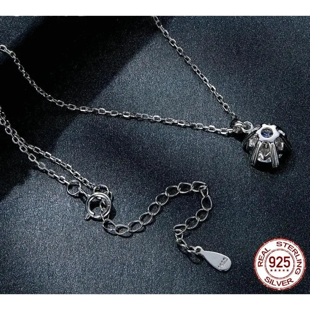 Stunning 1 Carat Moissanite Pendant Necklace | 925 Sterling Silver | Wedding & Bridal Fine Jewelry Itz Luxury