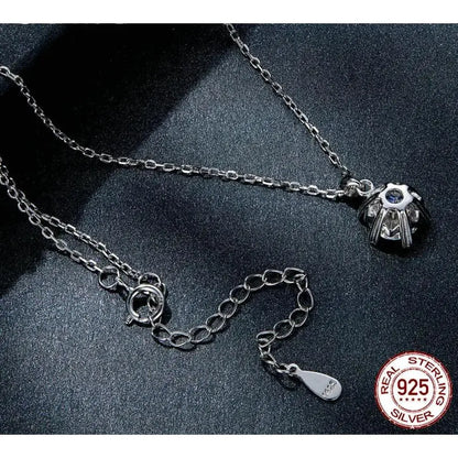 Stunning 1 Carat Moissanite Pendant Necklace | 925 Sterling Silver | Wedding & Bridal Fine Jewelry Itz Luxury