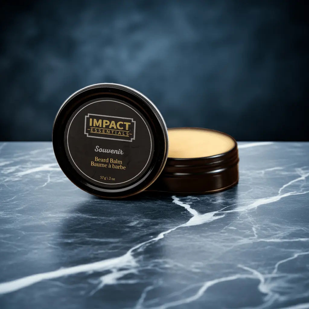 Souvenir Beard Balm | Bay Rum & Sandalwood Impact Essentials